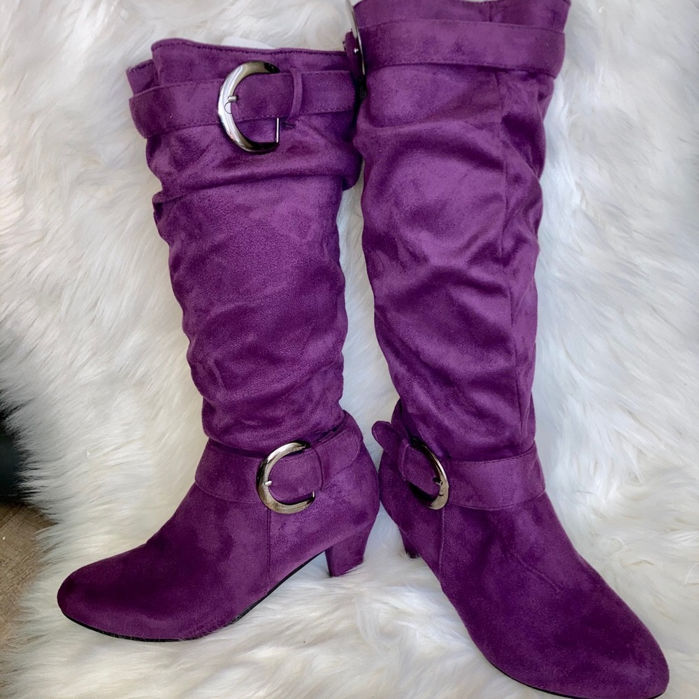 💋💋SUPER SOFT! 💋💋Vero Cuoio Purple Boots